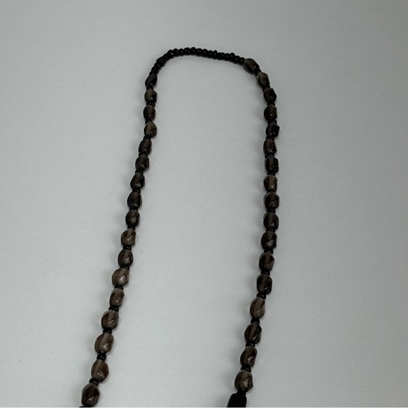 artisan Handmade Elegant Black Onyx and smoky quartz gemstone Necklace - Picture 8 of 15